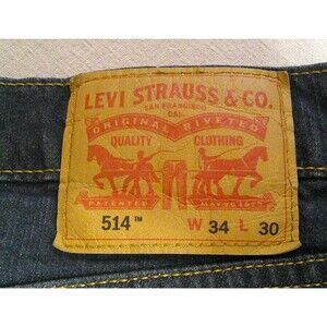 Levi's Men's 501 34x30 Original Straight Fit Jeans - Dark Wash